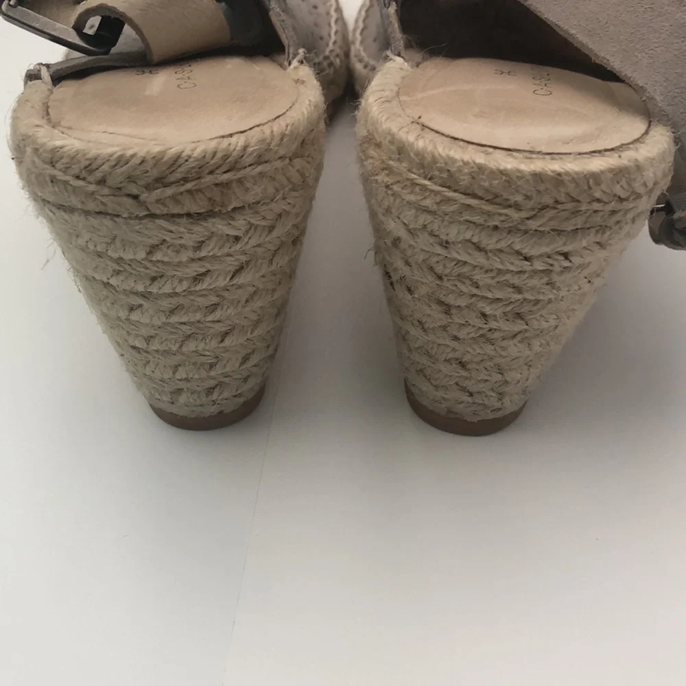 Caslon wedge espadrilles with a leather upper